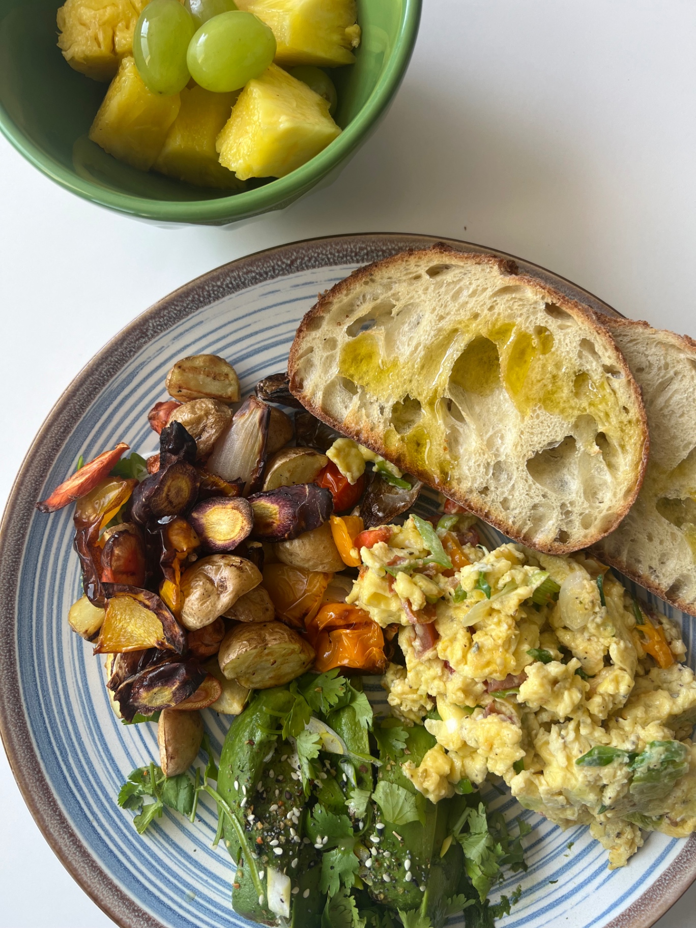 Slow weekend brunch plate