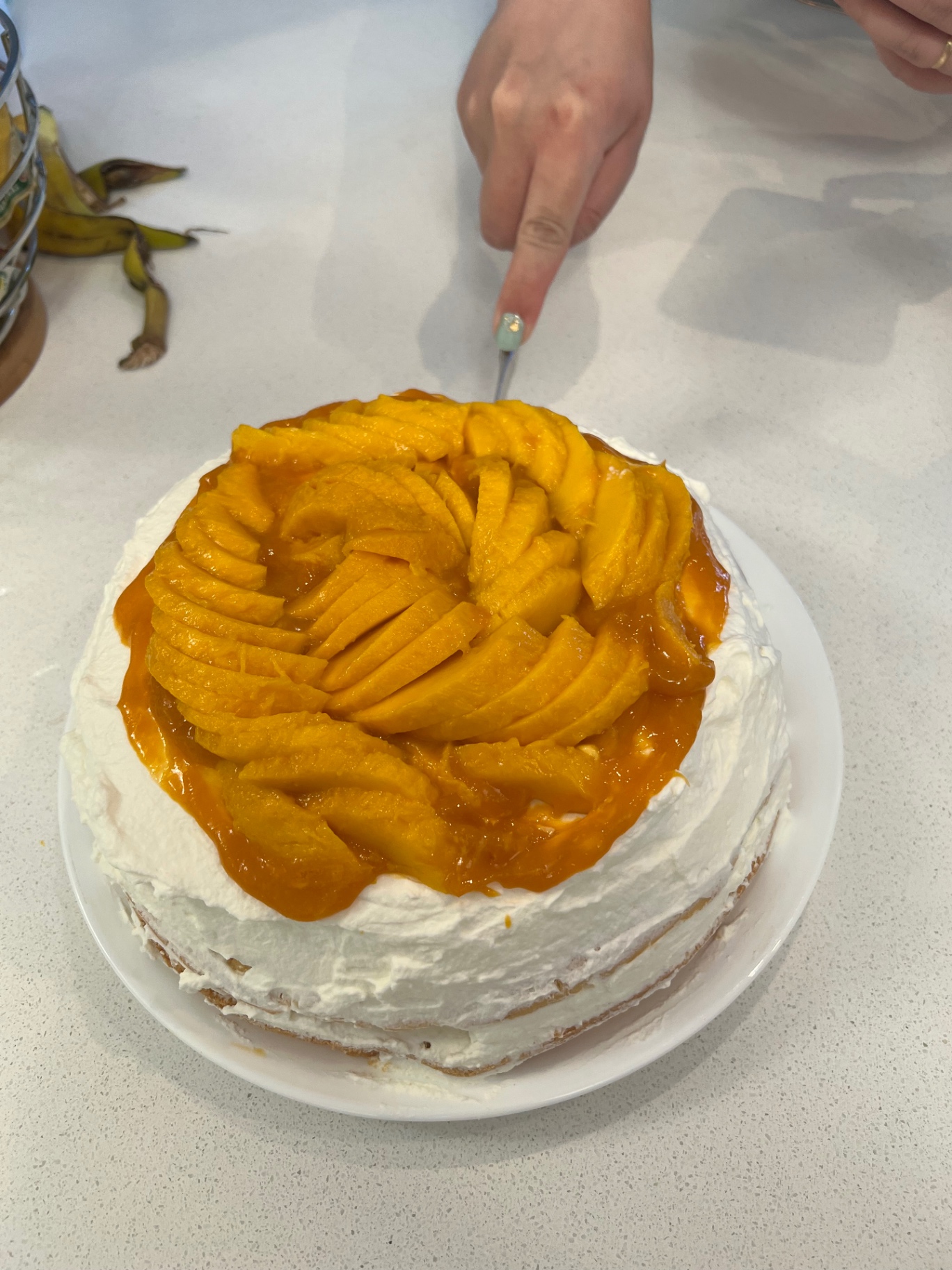 Fresh mango chiffon cake